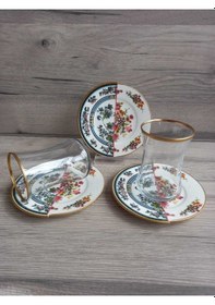 Resim Konyax Çay Seti 12 Parça 6 Kişilik Blu Renkli 