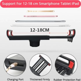 Resim Asfal Masaüstü Metal Telefon ve Tablet Standı Süspansiyonlu 6" 11" Esnek Uzun Kollu 360 Derece Dönen 