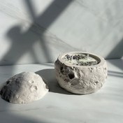 Resim Uzay Ay Depolama Kutusu Silikon Kalıp Seti DIY Selen Mum Kupa Epoksi Reçine Alçı El Yapımı Beton Çimento El Sanatları Bitki Saksısı Mumluk Kap Konteyner Kalıbı Ev Dekorasyon Malzemeleri 
