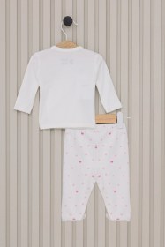 Resim U.S. Polo Assn. Kız Bebek Beyaz Hastane Çıkışı %100 Pamuk 5'li Zıbın Set 50322796-VR071 