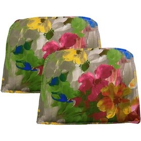 Resim Knsz sırt minderi 2 li zng&mğr&uslu çiçek desen cırtlı tel bar sandalyesi sırtı için 