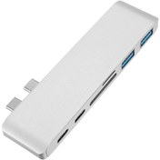 Resim Streak Çift Type-c Usb 3.0 Çoklayıcı Kart Okuyucu Çevirici Macbook B3185 