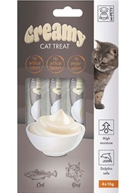 Resim M-pets Morina Balıklı Ve Biftekli Krema Kedi Ödül Maması 4x15 Gr 244-30034.01 
