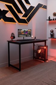 Resim KODIGU Kırmızı Metal - Oyuncu Masası - Ayarlanabilir Yükseklik - 120cmx60cm 