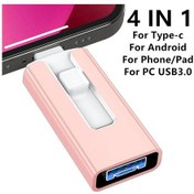 Resim Usb 3.0 Flash Sürücü 512g 256g 2t 1 Tb İphone Uyumlu İçin 4'ü 1 Arada İphone Uyumlu Arayüzü Black 64gb Diğer 