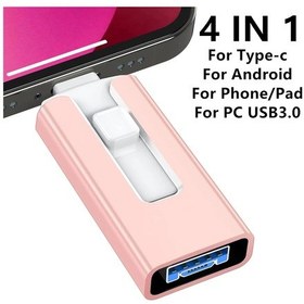 Resim Usb 3.0 Flash Sürücü 512g 256g 2t 1 Tb İphone Uyumlu İçin 4'ü 1 Arada İphone Uyumlu Arayüzü Altın 64gb Diğer 