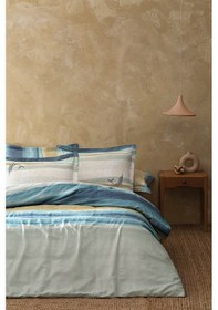 Resim Puffy Frau Çift Kişilik Saten Nevresim Takımı - Mavi MAVI 