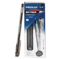Resim Pensan My-Tech Tükenmez Kalem 0.7 mm 25 Adet - Siyah 