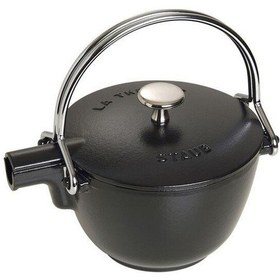 Resim Staub La Cocotte Demir Döküm Demlik 1,15 Litre Siyah 