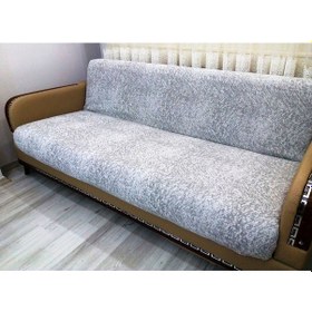 Resim Pamuklu Kaymaz Ebruli Koltuk-çekyat Örtüsüü 15 Renk - Gri Gri 