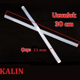Resim Winnboss Kalın Şeffaf Sıcak Mum Silikon 11MM 30CM 1 Kilo 