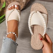 Resim Çizgili Kumaş Üst ve Astarlı Kadın Flip-Flop Terlikleri - Ultra Hafif EVA Kaydırmalı Plaj Sandaletleri, Yazlık Günlük Kullanım için, Kaplumbağa Desenli, Yastıklı Konfor Tabanlı 