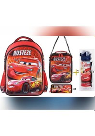 Resim Okul Çantası - Beslenme Çantası Lisanslı Kalem Kutusu Üçlü Set - Suluk&matara 6 Çok Renkli 