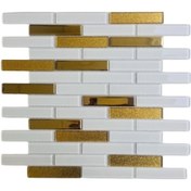 Resim Mutfak Tezgah Arası Kristal Cam Mozaik Mcm Mp742 20x98 