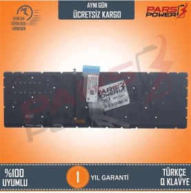 Resim HP Uyumlu 15-bs103nt, 15-bs104nt, 15-bs105nt Notebook Klavye Işıklı (Siyah TR) (Pars Power) Siyah - Yeşil Işıklı 460285 