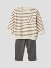 Resim LC Waikiki GÜLİS GİYİM'DEN Ekru Erkek Bebek Sweatshirt ve Jean Pantolon 
