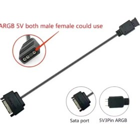 Resim Venture Sata 5V 3pin Argb Adaptör Kablosu 