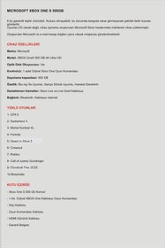 Resim Microsoft XBOX One S 500 Gb - Yenilenmiş Cihaz 6 Ay Garantili - GTA 5 Dahil 10 Dijital Oyun Hediye 