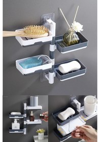 Resim 4 Katlı Pratik Katmanlı Banyo Organizer Standı Fonksiyonel Banyo Düzeni Diğer 