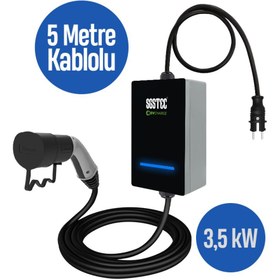 Resim SGSTEC Ev 3,5kw 16a Taşınabilir Elektrikli Araç Şarj Cihazı 