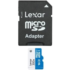 Resim Lexar 16GB microSDHC Class 10 45mb/s Hafıza Kartı (adaptörlü) LSDMI16GBBEU300A 
