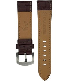 Resim 22 Mm Hakiki Deri Kroko Kahverengi Kordon Akıllı Pim 
