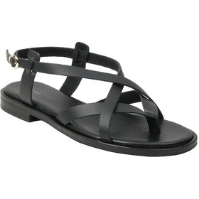 Resim Sandalet Kadın 86p2 Frau London Leather Nero Siyah 