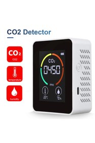 Resim TeknoFaji Hava Dedektörü Hava Kalite CO2 Ölçüm Cihazı Çok Fonksiyonlu 5'i 1 Arada Mobilephone 