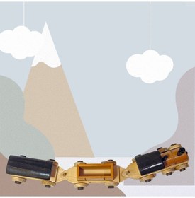 Resim Doğal Ahşap 3 Parça Tren Seti 