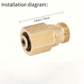 Resim Yeni Yüksek Basınçlı Su Tabancası Hızlı Adaptörü Karcher Su Tabancası Adaptörüne Uyumlu Tam Bakır 