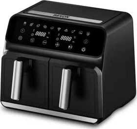 Resim Rexon Dual-Cooker Aır Fryer Siyah 4+4 8 Litre 