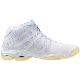 Resim Mizuno Wave Voltage 2 Mıd Kadın Voleybol Ayakkabısı Beyaz Çok Renkli 