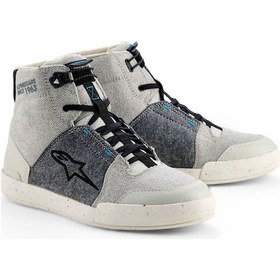 Resim Alpinestars Circal Korumalı Motosiklet Botu Gri - Mavi - Siyah 