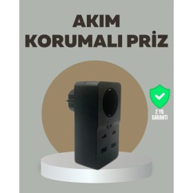 Resim Akıllı Akım Dengelemeli Priz 2500W 4 USB Type C Çıkışlı 