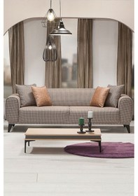 Resim Modalife Milano Üçlü Kanepe Ekose 