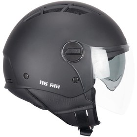 Resim CGM 116A AIR Açık Kask SİYAH Uzun Vizör+Güneş Vizörlü -XL 