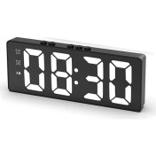 Resim Sunshinee Dijital Çalar Saat (Power Powered By) Veya USB Powered Masa Saati Erteleme Gece Modu 12/24H Elektronik LED Saatler Siyah (Yurt Dışından) 