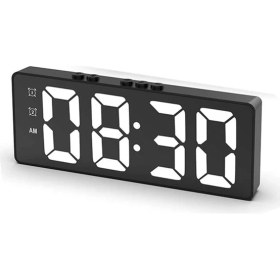 Resim Sunshinee Dijital Çalar Saat (Power Powered By) Veya USB Powered Masa Saati Erteleme Gece Modu 12/24H Elektronik LED Saatler Siyah (Yurt Dışından) 