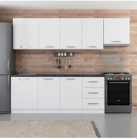 Resim Minar 270 Cm Mutfak Dolabı Beyaz 270-B4 Beyaz 