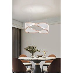 Resim Natura 50'lik Yuvarlak Gold Salon Sarkıt Led Avize Apliqa