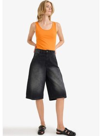 Resim Defacto Slim Fit Dar Kesim Basic Düz Yuvarlak Yaka Atlet I1059az25auog315 Turuncu 
