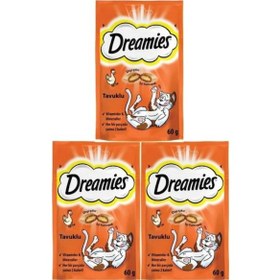 Resim Dreamies Tavuklu Kedi Ödül Bisküvisi 3 x 60 G 