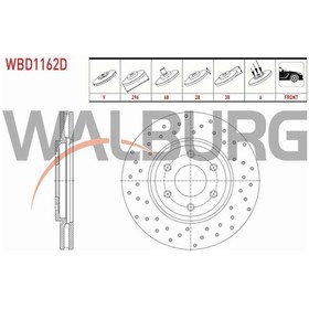 Resim Nıssan Navara Fren Diski Ön Havalı Performans Delikli 6 Bjn 296x28x68x38 4f0615301g 