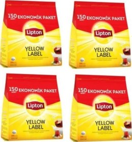 Resim Lipton Yellow Label Demlik Siyah Poşet Çay 4 x 150'li 