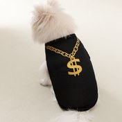 Resim Şık Örgü Köpek ve Kedi Yelek - Tüm Mevsimler İçin Solunabilir Evcil Hayvan Gömleği, %100 Polyester, Yalnızca El Yıkama - Küçük ve Orta Boy Irklar İçin Uygundur 
