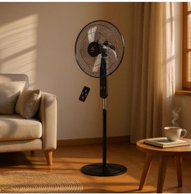 Resim King Uzaktan Kumandalı 5 Metal Kanatlı 18İnç 110 Watt Zaman Ayarlı Ayaklı Vantilatör Sessiz-ESİNTİ KV1918 