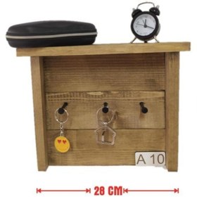 Resim Genel Markalar Dekoratif Ahşap Anahtar Askısı Ve Dekoratif Duvar Raf 