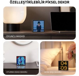 Resim Divoom Timebox Evo Bluetooth Hoparlör Ve Pixoo Pixel LED Ekran Seti 