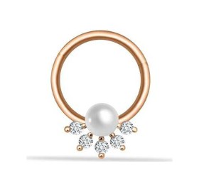Resim Cherry By Özkonak İncili Beş Taş Helix Piercing Sarı 