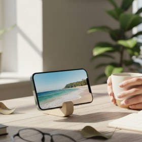 Resim MONTETOYS Ahşap Telefon Tutucu ve Anahtarlık 